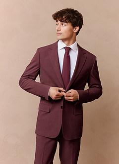 front James Cabernet Structured Stretch Suit