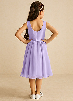 Azazie Ari Flower Girl Dresses Lilac A-Line Sleeveless Chiffon Dress image6