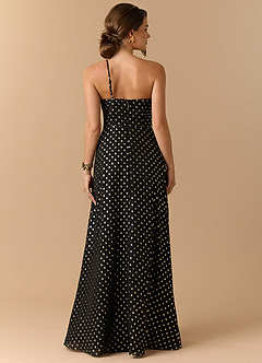 Vestido Lunares Negros Y Dorados Maxi Kiera image2