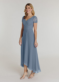 Azazie Thais Mother of the Bride Dresses Twilight A-Line Lace Chiffon Dress image3