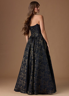 Skyla Maxi Klänning Förgylld Midnatt image2