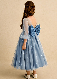 Azazie Trudy Blumenmädchenkleider Ballkleid Herzausschnitt Tüll Kleid Zwielichtviolett image7