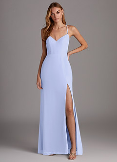 Azazie Manila Bridesmaid Dresses Lavender Sheath V-Neck Chiffon Dress image1