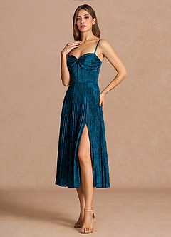 Robe Mi-Longue Marineblau Vesper image3