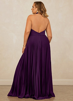 Christian Siriano Bridal for Azazie 1007 Bridesmaid Dresses Grape A-Line Pleated Stretch Satin Dress image11