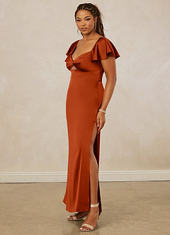 Christian Siriano Bridal for Azazie 1005 Brautjungfernkleider Etui Herzausschnitt Stretch-Satin Kleid Paprika image10
