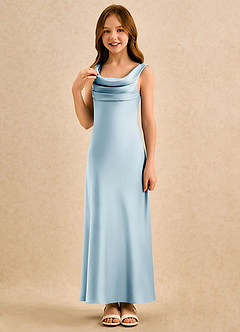 Azazie Raspberry Girls Formal Flower Girl Klänningar Klä A-Line i Stretch Satin Plisserad image5