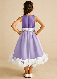 Azazie Stardust Flower Girl Dresses Tahiti A-Line Sleeveless Organza Dress image4