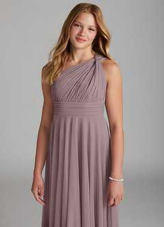 Azazie Charlize Junior Dusk A-Line Mesh Dress image6
