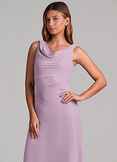 Azazie Nerine Brudtärnklänningar Klä av A-Linje i Chiffong Plisserad Blåregn image6