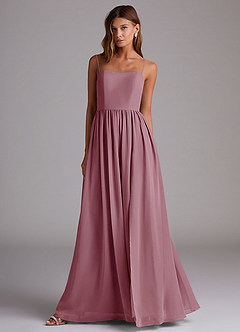 Azazie Calianna Bridesmaid Dresses Vintage Mauve A-Line Off the Shoulder Chiffon Convertible Dress image4