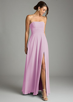 Azazie Tamira Suknie dla druhen Linia A Pofałdowany Szyfon Do ziemi Sukienka image2