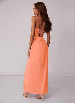 Barbie ♥ Azazie Bridesmaid Dresses Sunset Sheath Corset Chiffon Dress image3