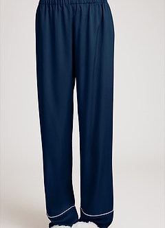 front Satin Trim Pajama Set