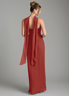 Azazie Tierney Bridesmaid Dresses Terracotta A-Line Strapless Chiffon Convertible Dress image10