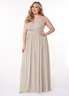 Azazie Kora Bridesmaid Dresses A-Line Convertible Chiffon Floor-Length Dress image9
