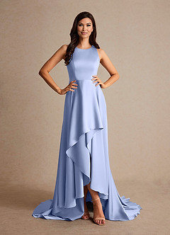 Azazie Niles Mère de la mariée Robes Robe Trapèze en Satin extensible Traînes Eis image5