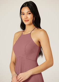 Azazie Sarah Brautjungfernkleider Empire Plissee Chiffon Kleid Wüstenrose image6