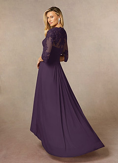 Azazie Anne Vestidos para mãe da noiva Vestir Ameixa de Renda de Bainha com Lantejoulas image8