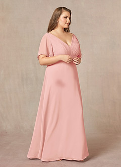 Azazie Alessa Mother of the Bride Dresses Rosette A-Line V-Neck Pleated Chiffon Dress image10