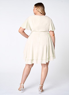 Downright Darling Ivory Ruffled Short Sleeve Mini Dress image10