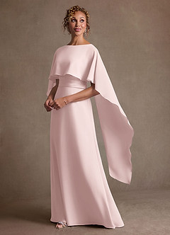 Azazie Marilla Mother of the Bride Dresses Blushing Pink A-Line Pleated Chiffon Dress image5