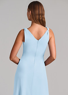 Azazie Nerine Bridesmaid Dresses Sky Blue A-Line Pleated Chiffon Dress image7