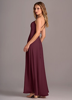 Azazie Mei Bridesmaid Dresses Cabernet A-Line Chiffon Dress image5