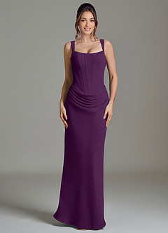 Azazie Niamh Suknie dla druhen Syrena Gorset Szyfon Do ziemi Sukienka image3