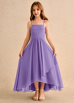 Azazie Twilight Dance Girls Formal Flower Girl Dresses Tahiti A-Line Pleated Chiffon Dress image6