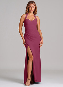 Azazie Emeria Suknie dla druhen Syrena Dekolt w kształcie serca Szyfon Do ziemi Sukienka image3