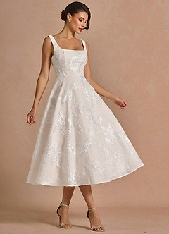 Robe Midi Blanc Nuage Brynn image3