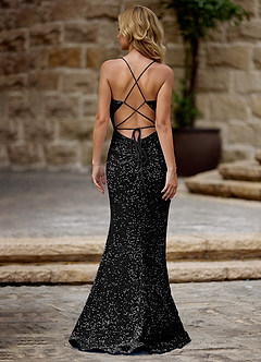 Luxey Schwarz Ballkleid aus Samt mit Pailletten image2