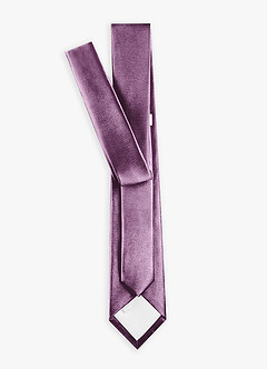 front Metallic Satin Wide Tie