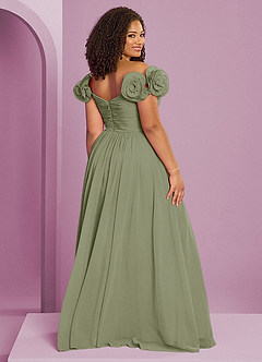 Barbie ♥ Azazie Bridesmaid Dresses Pistachio A-Line Off the Shoulder Chiffon Convertible Dress image19
