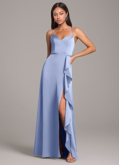 Azazie Naeem Bridesmaid Dresses Ice A-Line Stretch Satin Dress image1