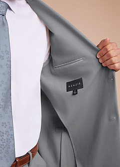 front Owen Grey Lightweight Tailored Suit Jacket