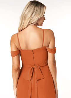 Azazie Joretta Brautjungfernkleider Wandelbar A-Linie Herzausschnitt Chiffon Kleid Kanel image3