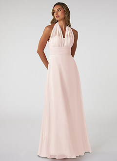 Azazie Fifi Abiti da Damigella Abito Convertibile A-Line in Chiffon Senza Cinturino Petalo Di Rosa image6