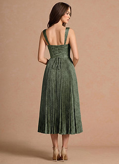 Robe Midi Bleu Sauge Isonelle image2