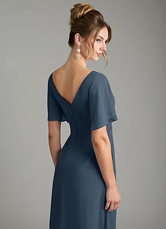 Azazie Ambrosia Bridesmaid Dresses Neptune A-Line Pleated Chiffon Dress image7