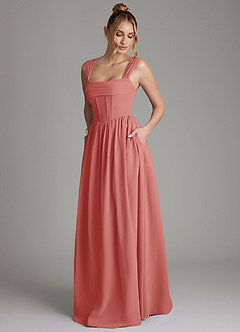 Azazie Caterina Kleider zum Anprobieren zu Hause A-Linie Korsett Chiffon Kleid Agave image5