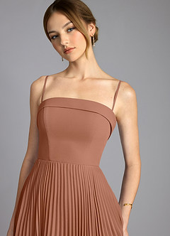 Azazie Mariana Bridesmaid Dresses Bronzer A-Line Strapless Chiffon Dress image2