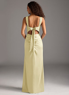 Azazie Jesaphine Brudtärnklänningar Klä av Tubklänning i Stretch Satin Rosett Citronsorbet image5