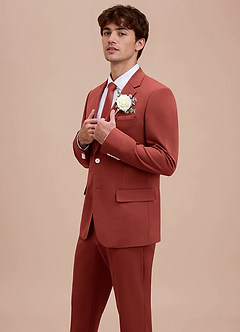 front Ethan Burgundy Refined Weave Performance Suit Jacket