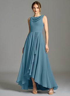 Azazie Wonderland Bridesmaid Dresses Bermuda A-Line Pleated Chiffon Dress image1