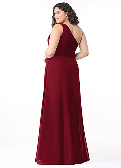 Azazie Dallas Jurken voor bruidsmeisjes Jurk van Chiffon met A-Lijn One-Shoulder Bourgondië image7