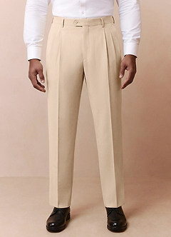 front Owen Tan Lightweight Tailored Dress Pants