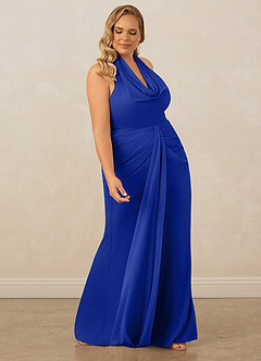 Christian Siriano Bridal for Azazie 1018 Final Sale Cabernet Sheath Pleated Mesh Dress image14