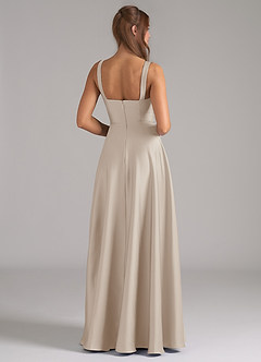 Azazie Shaude Brautjungfernkleider A-Linie Plissee Stretch-Satin Kleid Frost image6